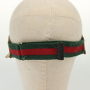 GUCCI GG Canvas Web Sherry Line Sun Visor S Beige Red Green Auth yk19410-8