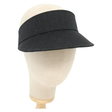 GUCCI GG Canvas Web Sherry Line Sun Visor S Black Red Green Auth yk19412