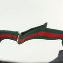 GUCCI GG Canvas Web Sherry Line Sun Visor S Black Red Green Auth yk19412-9