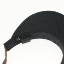 GUCCI GG Canvas Web Sherry Line Sun Visor S Black Red Green Auth yk19412-12