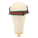 GUCCI GG Canvas Web Sherry Line Sun Visor S Black Red Green Auth yk19412-2