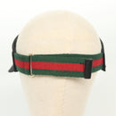 GUCCI GG Canvas Web Sherry Line Sun Visor S Black Red Green Auth yk19412-5