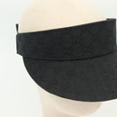GUCCI GG Canvas Web Sherry Line Sun Visor S Black Red Green Auth yk19412-6