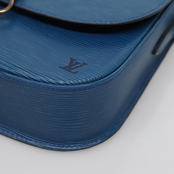 LOUIS VUITTON Epi Saint Cloud GM Shoulder Bag Toledo Blue M52195 LV Auth yk19414
