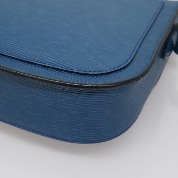LOUIS VUITTON Epi Saint Cloud GM Shoulder Bag Toledo Blue M52195 LV Auth yk19414