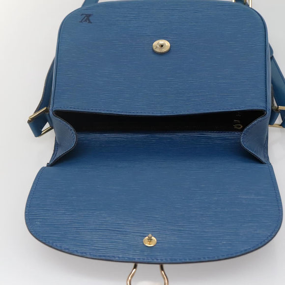 LOUIS VUITTON Epi Saint Cloud GM Shoulder Bag Toledo Blue M52195 LV Auth yk19414