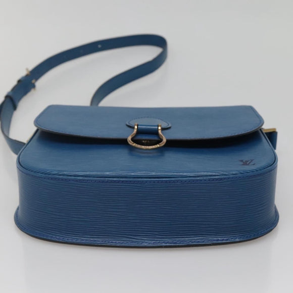 LOUIS VUITTON Epi Saint Cloud GM Shoulder Bag Toledo Blue M52195 LV Auth yk19414