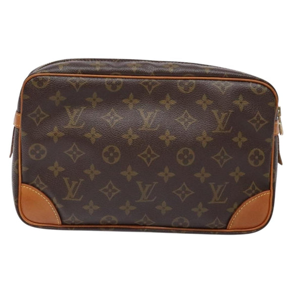LOUIS VUITTON Monogram Compiegne 28 Clutch Bag M51845 LV Auth yk19415