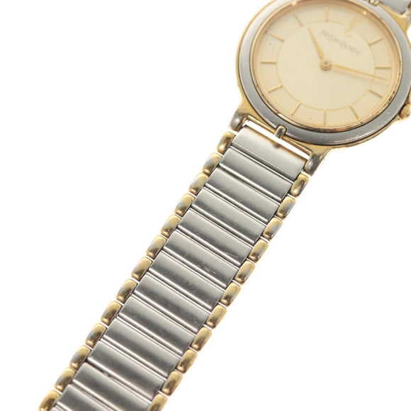 SAINT LAURENT Watches metal Silver Auth yk19419