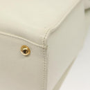 Gianni Versace Shoulder Bag Leather White Gold Auth yk19420-16