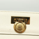Gianni Versace Shoulder Bag Leather White Gold Auth yk19420-17