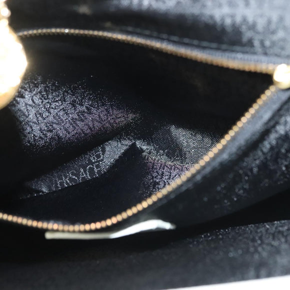 Gianni Versace Shoulder Bag Leather White Gold Auth yk19420