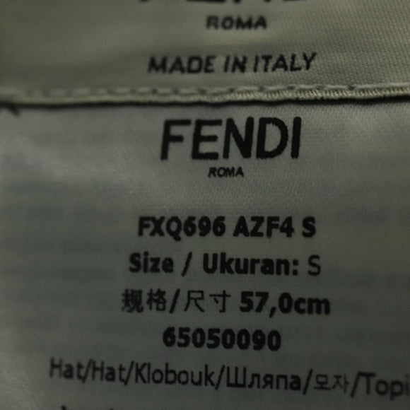 FENDI Zucca Canvas Hat Cotton Blue Auth yk19421M