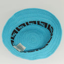 FENDI Zucca Canvas Hat Cotton Blue Auth yk19421M-7