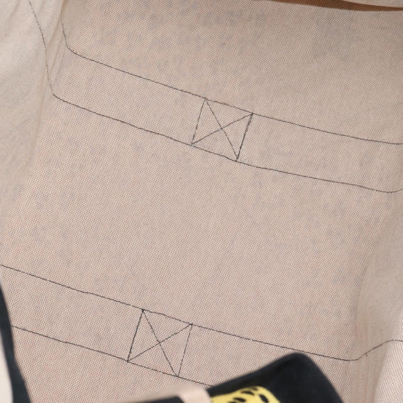 HERMES Animal Pattern Cabasado Plage Boston Bag Tower Ash Beige Auth yk19423V