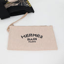 HERMES Animal Pattern Cabasado Plage Boston Bag Tower Ash Beige Auth yk19423V-17