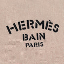 HERMES Animal Pattern Cabasado Plage Boston Bag Tower Ash Beige Auth yk19423V-18