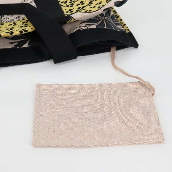 HERMES Animal Pattern Cabasado Plage Boston Bag Tower Ash Beige Auth yk19423V