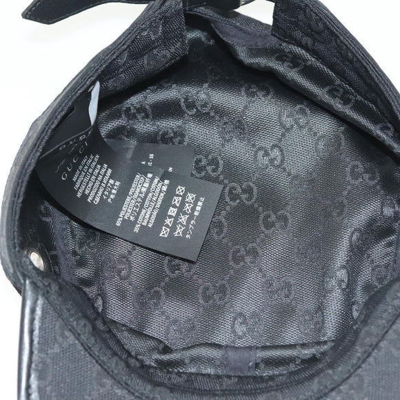 GUCCI GG Canvas Cap L Black Auth yk19424