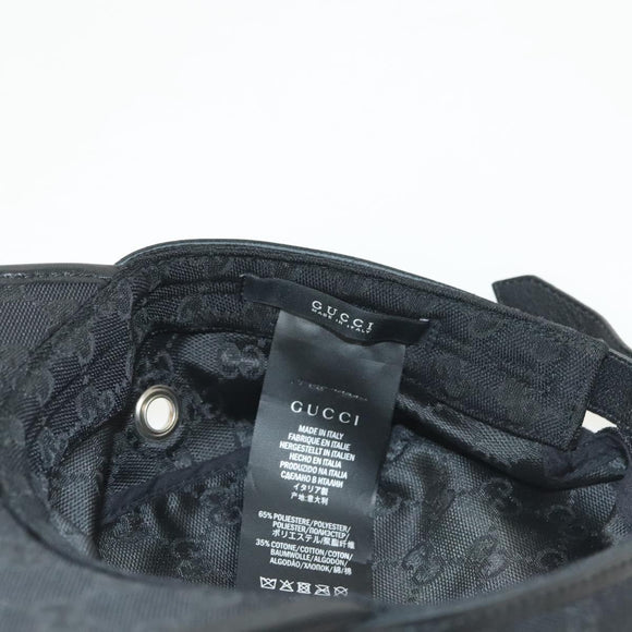 GUCCI GG Canvas Cap L Black Auth yk19424