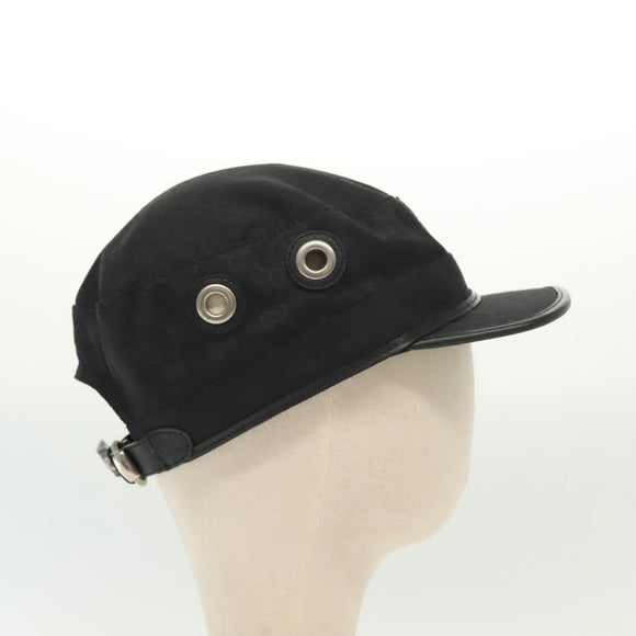 GUCCI GG Canvas Cap L Black Auth yk19424