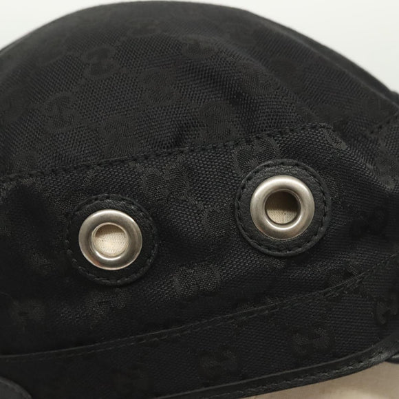 GUCCI GG Canvas Cap L Black Auth yk19424