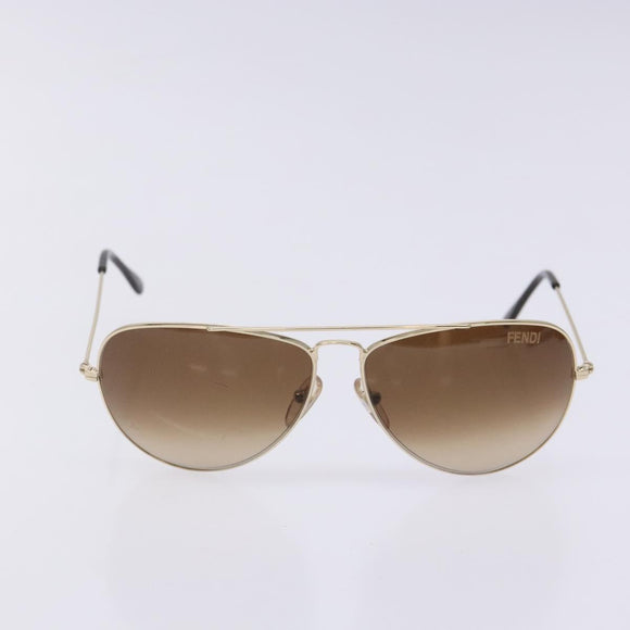 FENDI Sunglasses metal Gold Auth yk19425