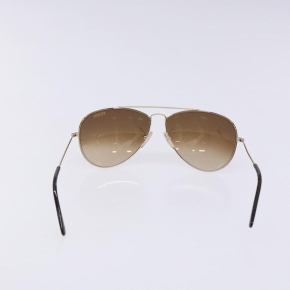 FENDI Sunglasses metal Gold Auth yk19425