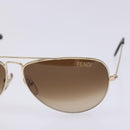 FENDI Sunglasses metal Gold Auth yk19425-7