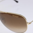 FENDI Sunglasses metal Gold Auth yk19425-8