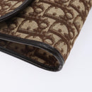 Christian Dior Trotter Canvas Shoulder Bag Brown Gold Auth yk19433-15