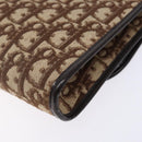 Christian Dior Trotter Canvas Shoulder Bag Brown Gold Auth yk19433-16