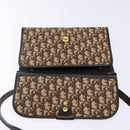 Christian Dior Trotter Canvas Shoulder Bag Brown Gold Auth yk19433-9