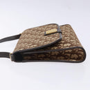 Christian Dior Trotter Canvas Shoulder Bag Brown Gold Auth yk19433-4