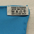 HERMES Carre 90 Scarf ""Jungle Love"" Silk Blue Auth yk19443-14