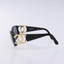 CHANEL Sunglasses plastic Black CC Auth yk19444-4