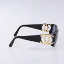 CHANEL Sunglasses plastic Black CC Auth yk19444-5