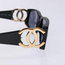 CHANEL Sunglasses plastic Black CC Auth yk19444-8