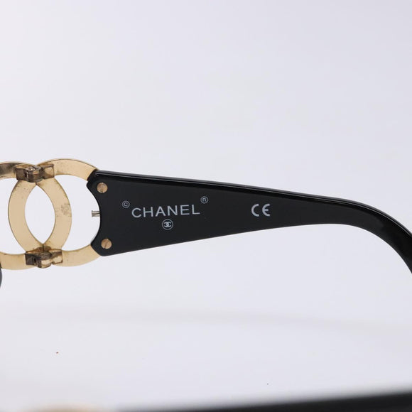 CHANEL Sunglasses plastic Black CC Auth yk19444