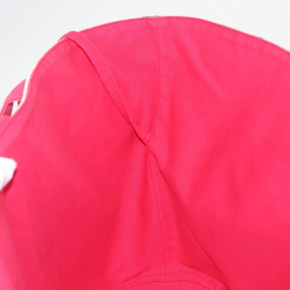 HERMES Animal Pattern Panier Plage PM Tote Bag Canvas White Silver Auth yk19446