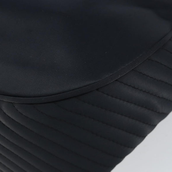 SAINT LAURENT Shoulder Bag Nylon Black Gold Auth yk19451