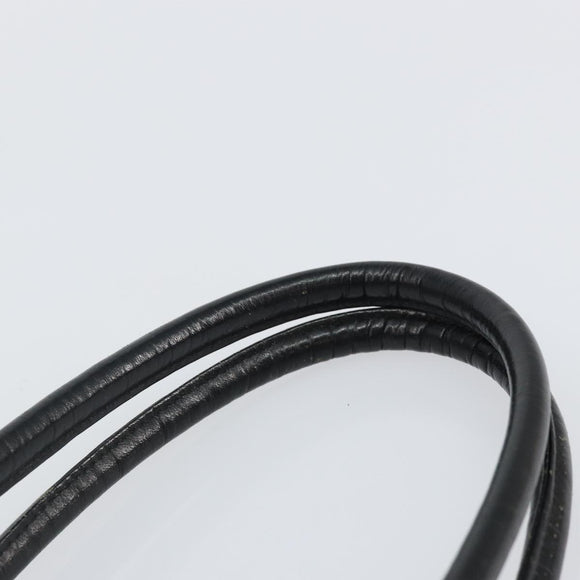 SAINT LAURENT Shoulder Bag Nylon Black Gold Auth yk19451