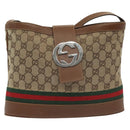 GUCCI GG Canvas Web Sherry Line Shoulder Bag Beige 2058 001 5000 Auth yk19452-13
