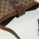 GUCCI GG Canvas Web Sherry Line Shoulder Bag Beige 2058 001 5000 Auth yk19452-6