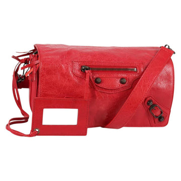 BALENCIAGA Anjo Classic Tool Shoulder Bag Leather Red 327101 Auth yk19453V