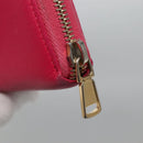 SAINT LAURENT Long Wallet Leather Pink Gold Auth yk19456-12