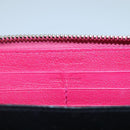 SAINT LAURENT Long Wallet Leather Pink Gold Auth yk19456-14
