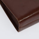 Salvatore Ferragamo Chain Gancini Shoulder Bag Leather Brown Gold Auth yk19457-15