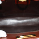 Salvatore Ferragamo Chain Gancini Shoulder Bag Leather Brown Gold Auth yk19457-10