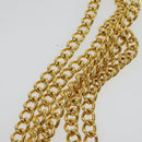 Salvatore Ferragamo Chain Gancini Shoulder Bag Leather Brown Gold Auth yk19457-8